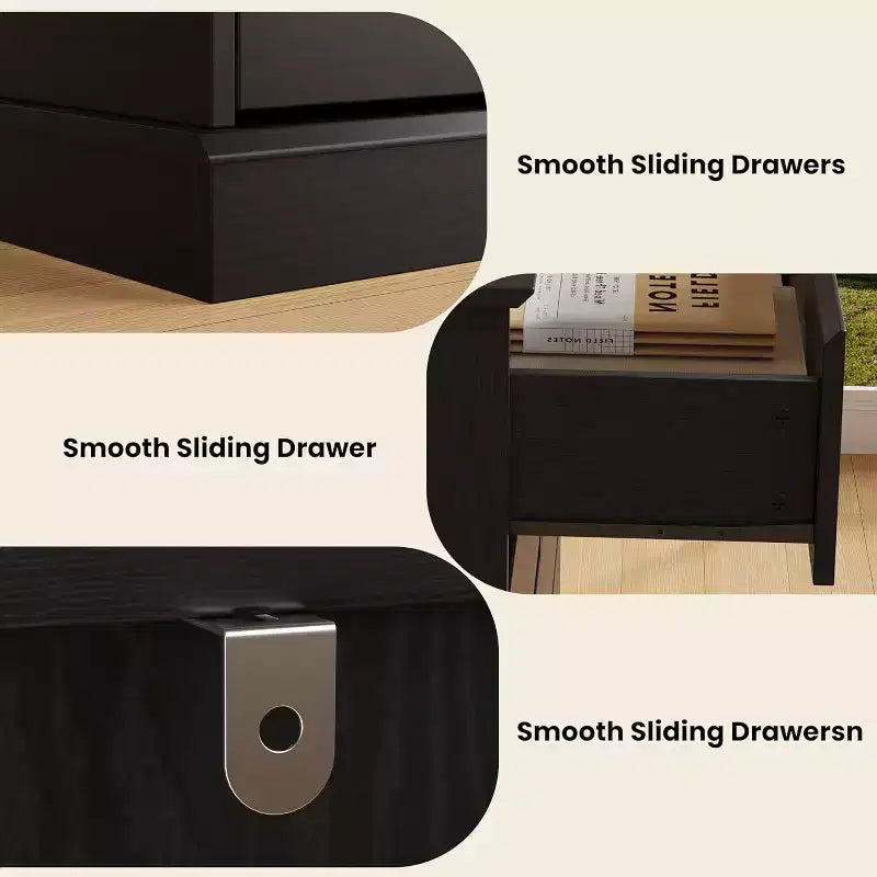 COZONY 51 Wide 8-Drawer Double Dresser Large Horizontal Chest with Deep Drawers & Wide Top for Bedroom, Closet, Living Room & Hallway