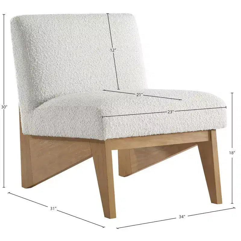 Meridian Furniture,Chapman Boucle Fabric Accent Chair