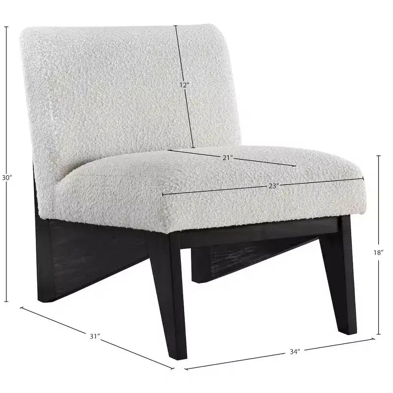 Meridian Furniture,Chapman Boucle Fabric Accent Chair